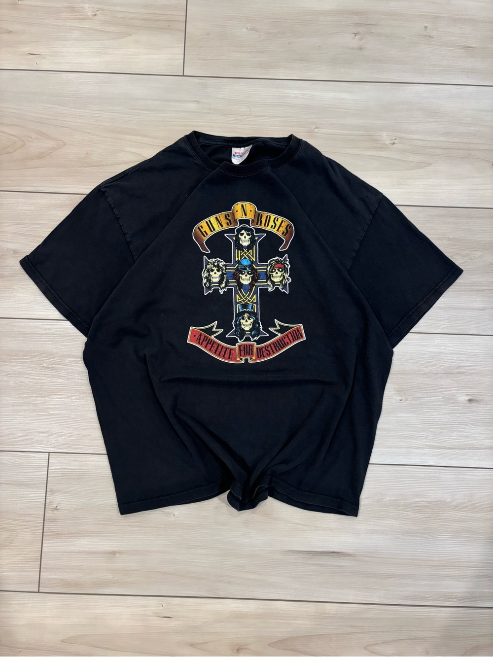 Vintage 90s crazy Guns N Roses Appetite for Destruction band concert rock tee